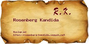 Rosenberg Kandida névjegykártya